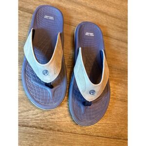 High Tide Carbon Series Flip Flops Mens 13 Blue Grey Thong Sandals
